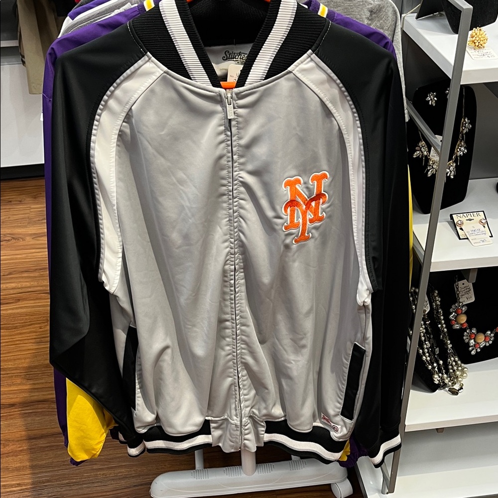 New York Mets Jacket - Gray & Black